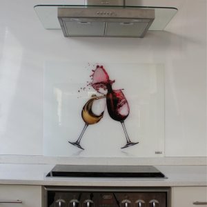 Wine Glasses Hob Splashback (898 x 700 x 6mm)